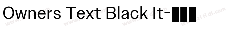 Owners Text Black It字体转换